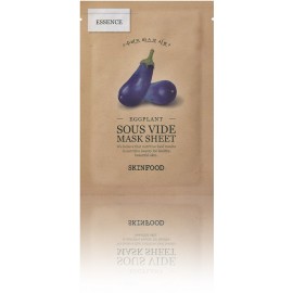 Skinfood Sous Vide Mask Sheet Essence Eggplant lyginamoji ir drėkinamoji lakštinė veido kaukė