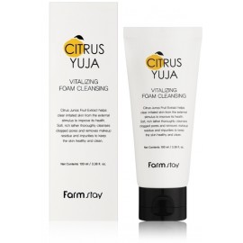 FarmStay Citrus Yuja Vitalizing Foam Cleansing gaivinančios valomosios veido putos