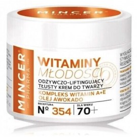 MINCER PHARMA Vitamins Of Youth 70+ No.354 полумаслянистый лифтинг-крем для лица для зрелой кожи