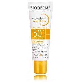 Bioderma Photoderm Aquafluide SPF50+ drėkinantis, matinį efektą suteikiantis apsauginis fluidas jautriai veido odai