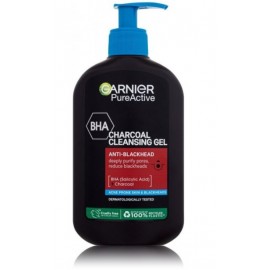 Garnier Pure Active BHA Charcoal Cleansing Gel гель для очищения лица от черных точек