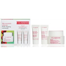 Clarins Body Shaping Essentials rinkinys moterims (30 ml. kūno losjonas + 30 ml. kūno šveitiklis + 200 ml. kūno kremas)