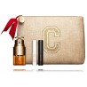 Clarins Double Eye Serum Set rinkinys moterims (20 ml. paakių serumas + 3 ml. blakstienų serumas + 3 ml. blakstienų tušas + kosmetinė)