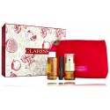 Clarins Double Serum Eye Collection набор (20 мл сыворотка + 3 мл тушь+ 50 мл очищающее масло + косметичка)