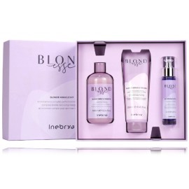 Inebrya BLONDesse Blonde Miracle Kit rinkinys šviesiems plaukams (300 ml. šampūnas + 250 ml. kondicionierius + 50 ml. serumas)