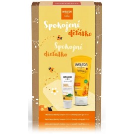 Weleda Baby Calendula rinkinys vaikams ir kūdikiams (200 ml. šampūnas ir prausiklis viename + 50 ml. dantų valymo gelis)