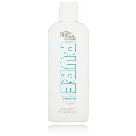 Bondi Sands Pure Self Tan Foaming Water Light/Medium šviesaus ir vidutinio tamsumo  putojantis vanduo savaiminiam įdegiui