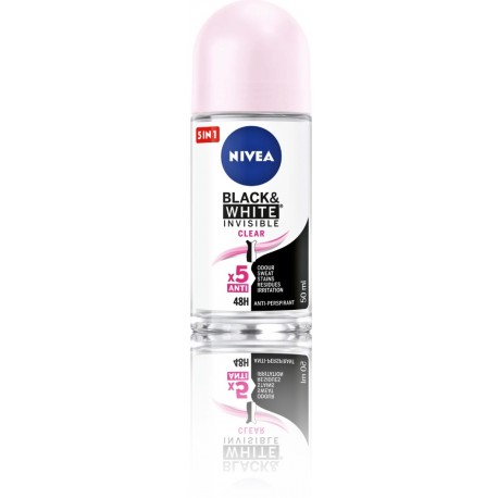 Nivea Invisible Black & White Clear шариковый антиперспирант для женщин