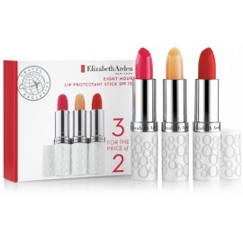 Elizabeth Arden Eight Hour Lip Protectant Stick SPF15 Trio Set lūpų balzamų rinkinys (3 x 3,7 g.)