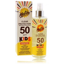 Malibu Kids Clear Protection SPF50 apsauginis purškiklis nuo saulės vaikams