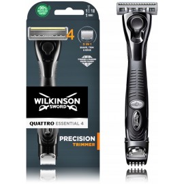 Wilkinson Sword Quattro Essential 4 Precision Trimmer skustuvas vyrams + 1 vnt. skustuvo galvutė