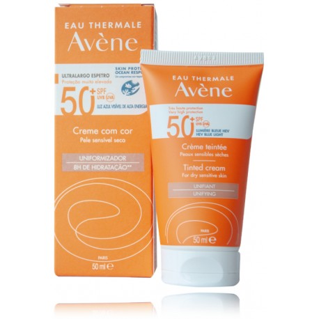 Avene Tinted Cream SPF50+ защитный тонирующий солнцезащитный крем для сухой и чувствительной кожи лица