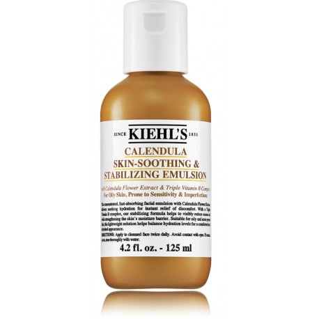 Kiehl's Calendula Skin-Soothing & Stabilizing Emulsion raminanti ir stabilizuojanti veido emulsija su medetkomis