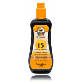 Australian Gold Spray Oil Sunscreen SPF15 purškiamas apsauginis aliejus nuo saulės