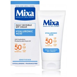 Mixa Daily Invisible SPF Cream SPF50 apsauginis dieninis veido kremas