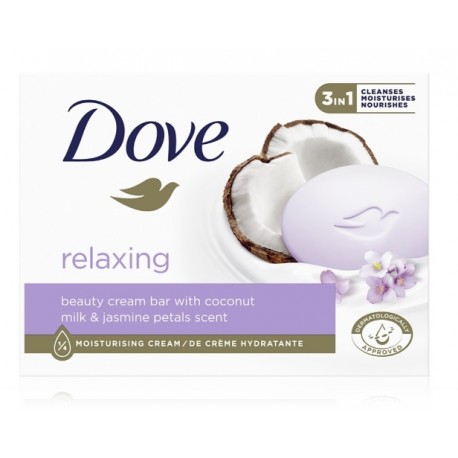 Dove Purely Pampering Coconut Milk & Jasmine Bar muilas veidui ir kūnui