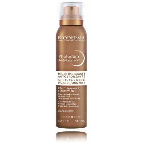 Bioderma Photoderm Autobronzant Self-Taning Moisturising Mist savaiminio įdegio dulksna jautriai odai