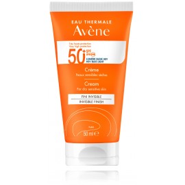 Avène Eau Thermale Cream Invisible Finish SPF50+ apsauginis veido kremas sausai/jautriai odai