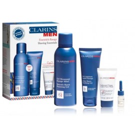 Clarins Men Shaving Essentials набор (гель для бритья 150 мл. + масло 3 мл. + гель 75 мл. + очищающее средство 30 мл.)