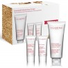 Clarins Moisture-Rich Body Set rinkinys (kūno losjonas 200 ml. + kūno šveitiklis 30 ml. + kūno gelis 30 ml.)