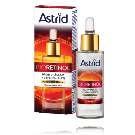 Astrid Bioretinol Anti-wrinkle and Firming Serum stangrinantis veido serumas nuo raukšlių