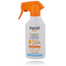 Astrid Sun Family Trigger Milk Spray SPF50 apsauginis purškiamas pienelis nuo saulės visai šeimai