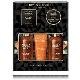 Baylis & Harding Men Signature Collection rinkinys vyrams (prausiklis + balzamas + dušo gelis + muilas + druska)