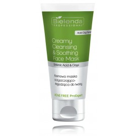 Bielenda Professional Acne Free Pro Expert Creamy Cleansing & Soothing Mask kreminė valanti ir raminanti veido kaukė