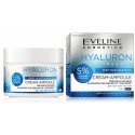 Eveline Hyaluron Therapy Deeply Moisturizing 5% Cream-Ampoule drėkinamasis veido kremas