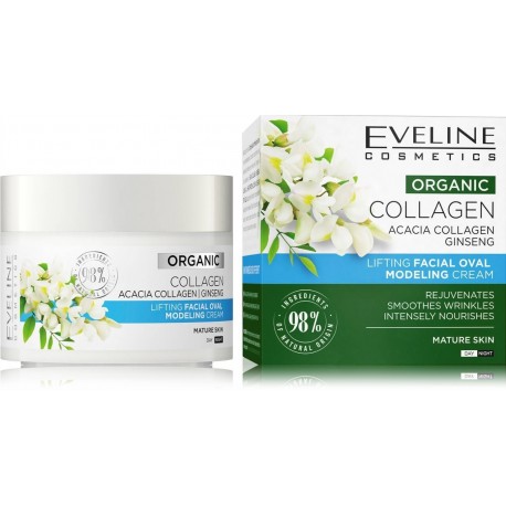 Eveline Organic Collagen Lifting Cream stangrinantis veido kremas