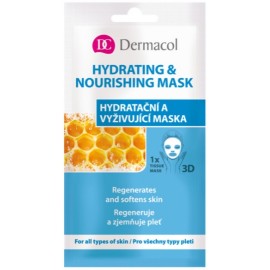 Dermacol Hydrating & Nourishing drėkinamoji ir maitinamoji lakštinė veido kaukė 15 ml.