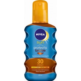 Nivea Sun Protect & Bronze спрей масло солнцезащитное с SPF30 200 мл.