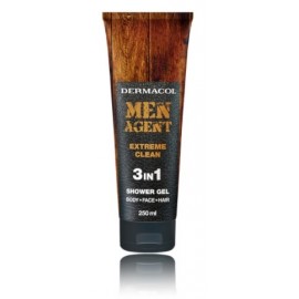 Dermacol Men Agent Shower Gel Extreme Clean 3in1 dušo želė vyrams 250 ml