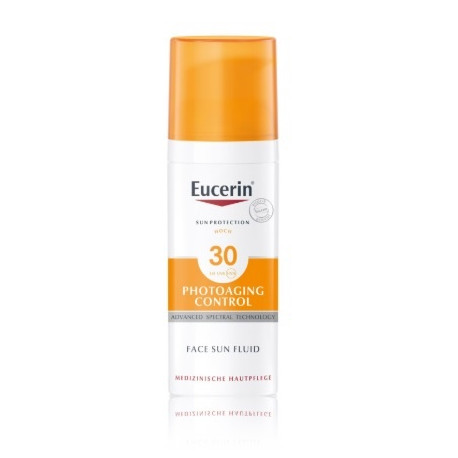 Eucerin Anti-wrinkle Emulsion Photoaging Control veido fluidas nuo saulės su SPF 30 50 ml.