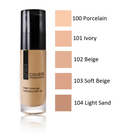 GABRIELLA SALVETE Cover Foundation SPF30 makiažo pagrindas 30 ml.