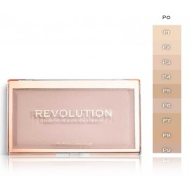 Makeup Revolution Matte Base matinį efektą suteikianti kompaktinė pudra 12 g.